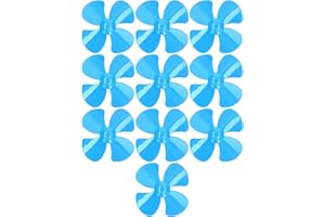 MARHYNCHUS Hélice en Plastique 10pcs Hélice 4 Pales Modélisme à Vent Fort Vis à Air Matériaux Durables Costume de Vent Léger Chapeaux et Chapeaux (Bleu)
