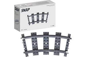 SNAP 32x Gebogene Schienen R40, Baustein-Set für Züge, Gleissystem der Train-Serie, Konstruktionsbausteine kompatibel, DIY-Geschenk für Erwachsene und Kinder im Miniatur- und Modellbau – 10060