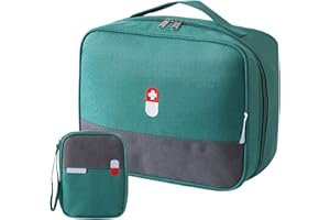 ‎SEASBOES Seasboes 2stk Medikament Tasche, Erste Hilfe, Große Kapazität Notfalltasche, Tragbar Reiseapotheke Medikamenten Tasche Medizinbox, wasserdichte Medizin Aufbewahrungstasche für Zuhause Reisen Büro