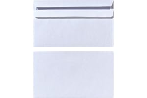 Herlitz Buste formato DIN lungo, autoadesive, 100 pezzi, con stampa interna, in confezione pellicola, sigillate, bianche (confezione da 2)