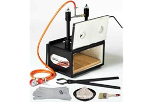 DEVIL-FORGE Farrier Gas Propane Forge DFHS2+2D/5.2”, 2 Burners DFP (160.000 BTU) use 1 or 2, Gas Ball Valve, Air Choke, 2 Doors, Horseshoe Makers, Knife Making, Blacksmith, 2500°F / 1370°C, high 5.2"