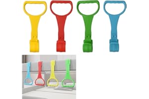 AZONELIFE 4 PCS Baby Cot Rings, Baby Pull Up Rings, Nursery Beds Training Hand Rings, Baby Crib Colourful Hanging Rings, Stand Up Rings for Playpen/Strollers, Walking Assistant to Help Babies Practice Standing