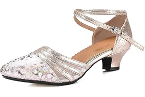 TRIWORIAE-Damen Latein Tanzschuhe Salsa Glitzer Bachata Schuhe Damen Hochzeit Tanzende Schuhe