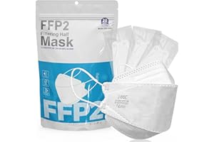 ASHOOOO 20 PCS INDIVIDUALLY WRAPPED FFP2 Face Masks Uk certified face masks FFP2 mask N95 face Mask respiaror 4-Layer Filtering FFP2 Mask with CE Marks mask fpp2 mask kn95 face mask uk