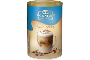 KRÜGER Signature Blend Cappuccino weniger süß 200g Dose, löslicher Bohnenkaffee mit köstlicher Schaumkrone