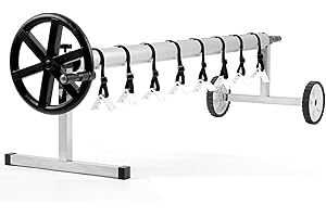 Zelsius fahrbares Edelstahl Aufrollsystem | für Solarfolien, Pool Planen und Abdeckungen von 300 bis 570 cm | Abrollvorrichtung, Poolüberdachung