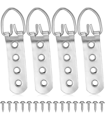 4 X Heavy Duty Brass J Wall Hooks Large Picture/Mirror - Plaster Or Solid Walls - Including - View #7
