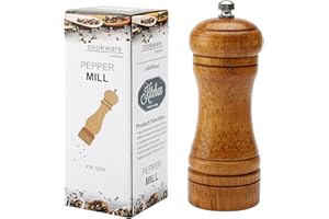 ZMDMAH Mini molinillo de pimienta, molinillo de sal, molinillo de madera, molinillo de sal y pimienta, molinillo de cerámica ajustable, pequeño para especias frescas, mini molinillo manual para el uso