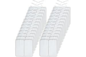 24 Tens Elektroden Pads, SPOKKI Wiederverwendbare Klebe-Elektroden, 40 x 80 mm TENS-EMS Elektroden Selbstklebende Elektroden Tens Gerät, Tens Elektroden Wiederverwendbar für TENS-GeräTe EMS-Trainer