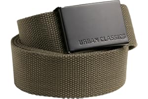 Urban Classics Canvas Belts Pasek Uniseks , Oliwkowy/Czarny , 120