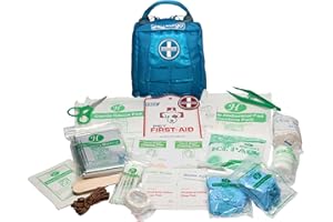 Kurgo Kit di Pronto Soccorso per Animali Domestici, con Attacco per Pettorina Molle, Custodia Staccabile per Pettorina per Cani Molle, Blu