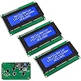 ALMOCN 3pcs IIC I2C TWI Serial LCD 2004 20x4 Display Screen Blue + IIC I2C Module Interface Adapter for Raspberry Pi Arduino Uno (Blue)