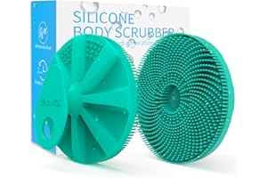 BEAUTAIL Silicone Body Scrubber, Upgrade 3rd Generation Shower Bath Brush, Lather Nicely, Soft Massage Body, More Hygienic Than Traditional Loofah, Gentle Exfoliating for Sensitive Skin, 1 Pack, Green