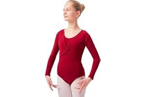 tanzmuster ® Ballettjacke Mädchen Langarm - Mia - aus wunderbar weichem Baumwollstoff - Top zum Reinschlüpfen fürs Kinder Ballett