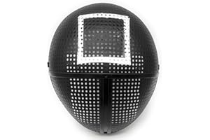 Acan Máscara de soldado calamar, careta de disfraz de personaje, carnaval, halloween, cosplay, 25 x 20,5 cm, adultos, talla única, cuadrado