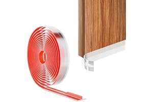 Cleangor T-Shaped Door Draft Stopper, Silicone Transparent Door Stickers, Home Essentials, Sound Insulation, Heat Cold Blockers, Draughts (1.97 in x 19.7 FT) (Clear, 1.97 in x 19.7 FT)