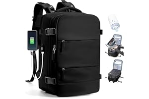 SZLX Sac à Dos Sous Vide Voyage 40x30x20 avec pompe Bagage Cabine Ryanair Wizz air Sous Vide, Sac à Dos Voyage Cabine 40x20x25 Bagage à Main 45x36x20 Easyjet Sac à Dos Ordinateur Portable Femme Homme