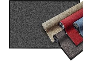 GENERIC Zerbino Asciugapassi Antiscivolo Antinciampo Tessitura Morbida Retro Gommato Varie Misure 100% Made in Italy tappeto asciugapasso (ANTRACITE, 60x90 Cm)