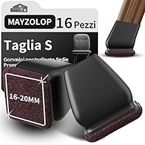 Gommini Per Sedie MAYZOLOP - Feltrini Antigraffio Con Base In Feltro | Silenziosi E Protettivi - Foto 7