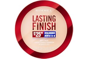 Rimmel Lasting Finish, 001 Fair Porcelain, Fond de Teint Compact, Fini Flouté, Fini Mat, Couvrance Totale, SPF20, Formule Vegan, 7g