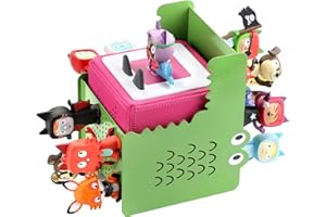 XOZOYO Crocodile Shape Shelves for Tonie Shelves, Tonies Storage Rack with 30-40 Pieces Self-Adhesive Metal Shelves for Creative Tonie Boxes, Magnetic Shelves for Tonie Figures, Characters, Kids Shelf