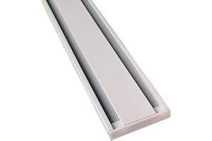 BESTLIVINGS Binario per tenda "bianco" in alluminio, tutte le lunghezze fino a 480 cm, binario piatto per tende (7 mm), 1 / 2 / 3 / 4 corsi" incluso