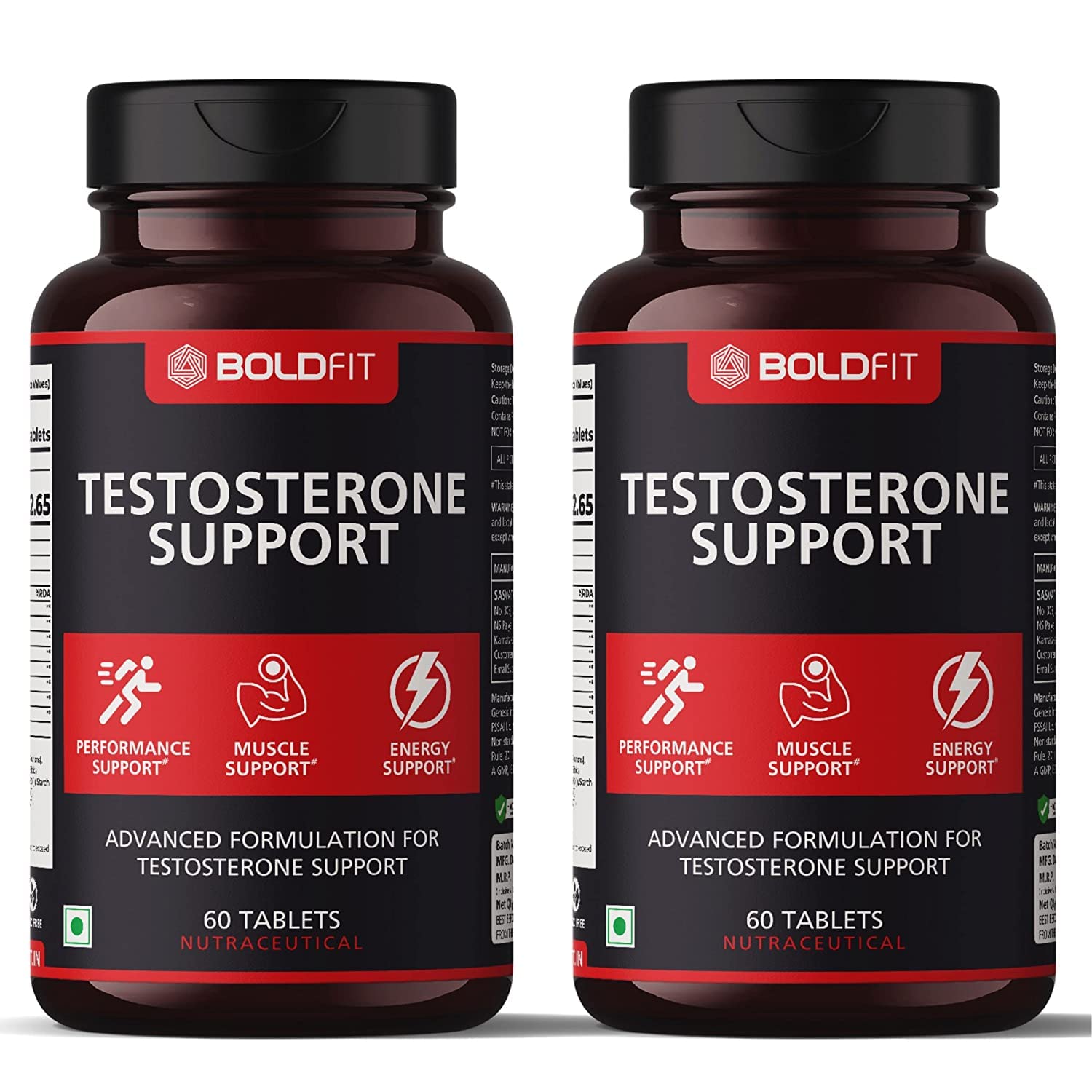 Boldfit Testosterone Booster Support Supplement For Men & Women Testo Booster Supplement with Tribulus Terrestris, Ashwagandh