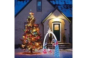 VOKKRV Cartelli Da Giardino Natale, 156 X 125cm Ornamenti per Esterni Con Luce a LED, Presepi Da Esterno per Giardino Decorazioni per Cartello Da Cortile Della Sacra Famiglia, Per Prato All'aperto (C)