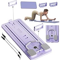 Tavola Pilates Reformer Pieghevole | Per Allenamento Casa | Con Accessori Per Braccia E Addominali | Leggera E Portatile - Foto 7