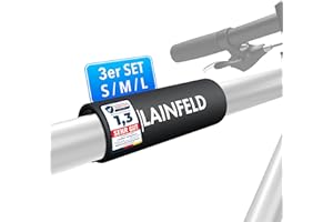 LAINFELD Osłona ramy roweru, zestaw 3 sztuk, ochrona transportowa pasująca do bagażnika rowerowego Thule | Ochrona ramy z włókna węglowego | mocowanie akcesoriów rowerowych