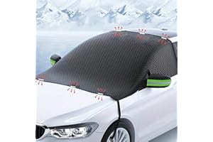 Aiuuee Copri Parabrezza per Auto Inverno, Copertura Parabrezza Magnetico Antighiaccio, Impermeabile Antineve Anti UV Anti Grandine Antigelo Telo Parabrezza Auto Protezione per Inverno (260 x 114cm)
