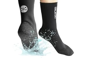 REDGO Wetsuit Socks, 3MM Swimming Socks & Neoprene Socks Thermal Anti-Slip for Men/Women, Snorkelling Diving Surfing Swimming Sailing Kayaking