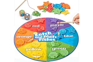 Smartwo Montessori magnetyczna gra wędkarska od 2 lat, zabawka dla 2, 3, 4 lata, dla dzieci, drewniana zabawka dla dzieci, zabawka edukacyjna, prezent dla 2 latków, chłopców i dziewczynek