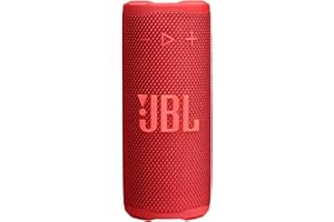 JBL Grip, Altavoz Bluetooth Compacto, Sonido JBL Pro, AI Sound Boost, Resistencia al Agua IP68, luz Ambiental, autonomía de 14 h, conexión Multi-Altavoz Auracast, aplicación JBL Portable, Rojo