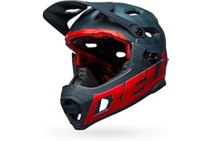 BELL Super Dh Giro Synthe MIPS II, Hombre, Prime Matte Blue/Crimson, M
