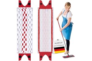 HURRY UP Recharge Vileda Serpillere, Lot De 2 Serpillere Vileda, Recharge Vileda Balai Serpillere, Vileda Recharge Ultramax pour Les Systèmes De Balais à Plats Vileda, pour Tous Types De Sols