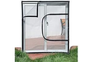 DUCHEN Indoor Cats Window Safety Net for Cats Protection,Self-Adhesive Window Screen Mesh with Zipper,Fly Screen Netting for Insect,Can be Cut