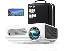 WiFi Bluetooth Projector,TOPTRO Native 1080P Full HD Video Projector 7500 Lumen Home Cinema Projector, Support ±15° Keystone 
