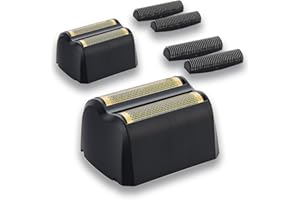 YAZIYIR Sostituzione del rasoio super close lamina d'oro e barra di taglio Assemblaggio compatibile con il rasoio Vanish serie 5 stelle Wahl (8173-700) (2 confezione)