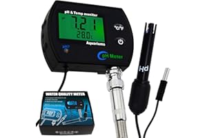 DANOPLUS 2 in 1 Combo pH & Temperatura Metro Acqua Qualità Tester Sostituibile BNC pH Elettrodo per Acquari Hydroponics Carri Armati Acquacoltura Laboratorio