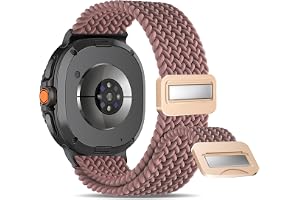 Armband för Samsung Galaxy Watch 8 armband 40 mm 44 mm/8 klassisk 46 mm, flätad magnet, elastiskt nylontyg, sportarmband för Samsung Galaxy Watch 8 kvinnor/män