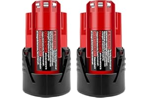 ADVTRONICS 2pezzi 12V 3500mAh Batteria di ricambio per Milwaukee M12 M12B 48-11-2411 48-11-2420 48-11-2401 48-11-2402 12 Volt M12 Batteria Strumenti