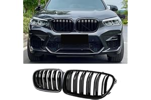 Haoyijiahui G01 Griglia Radiatore per BMW Serie X3 G01 2018-2021 Serie X4 G02 2019-2021 Griglia Anteriore Nera Lucida(For G01 2019-2021)