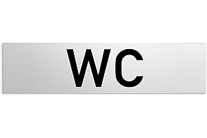 Kinekt3d Leitsysteme Sign, door sign, 160 x 40 x 1.5 mm, anodised aluminium, surface in polished stainless steel look, 100% made in Germany (WC)