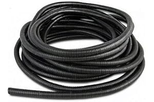 JOEEYKO 25M Split Loom Conduit Cable Management Sleeve PP Polyethylene High Temperature Corrugated Wire Tube Flexible Cable Protection 13mm OD x 10mm ID
