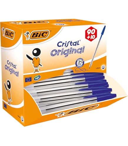 BIC Cristal Original Kugelschreiber 8er-Pack | Blaue Tinte, 1,0 Mm, Wischfester