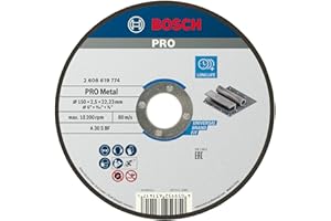 Bosch Professional 1x Standard for Metal Tarcza tnąca (do metalu, Ø 150 x 2,5 x 22,23 mm, Prosty, Akcesoria Szlifierka kątowa)