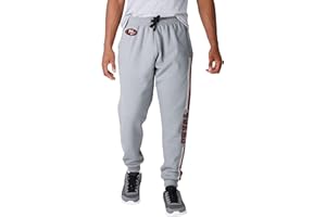 FOCO NFL Herren Offiziell lizenzierte Sweatpants mit grauem Primär-Logo, Wordmark Team-Streifen, Fußball-Jogginghose