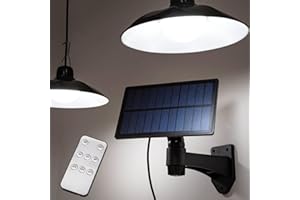 Lumiled 2x lampa wisząca solarna, lampa wisząca na zewnątrz IP44 2400mAh żyrandol do ogrodu taras balkon altana neutralna biel 4000K
