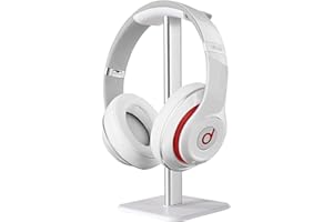 DGPLUS Headphone Stand for Desk - Sturdy Headset Holder with Anti-Slip Base Perfect Gaming Headset Stand & Organizer for Gamers, Office, and Home Use for Teen Boys & Computer Accessories (White)